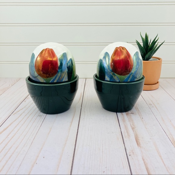 Helja Liukko-Sundstrom Arabia Ikikukka Red Tulip Trinket Box Jar Vintage Finland - Picture 3 of 11